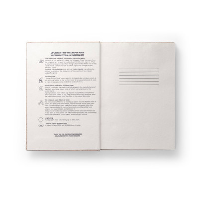 TEAPAD RIGID. A5 notepad with hard cover made from tea leafs waste (65)